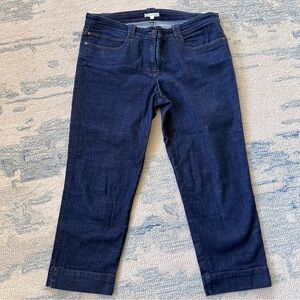 Eileen Fisher Dark Blue Cropped Jeans Medium